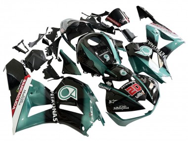 Best 2013-2023 Honda CBR600RR Motorcycle Fairing - Teal Blue Glossy Black Petronas 20 UK
