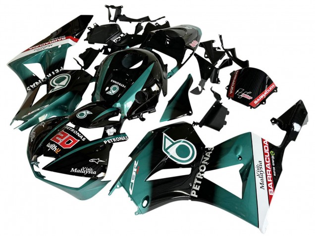 2013-2023 Honda CBR600RR Motorcycle Fairing - Teal Blue Glossy Black Petronas 20 UK