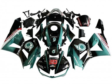 Best 2013-2023 Honda CBR600RR Motorcycle Fairing - Teal Blue Glossy Black Petronas 20 UK