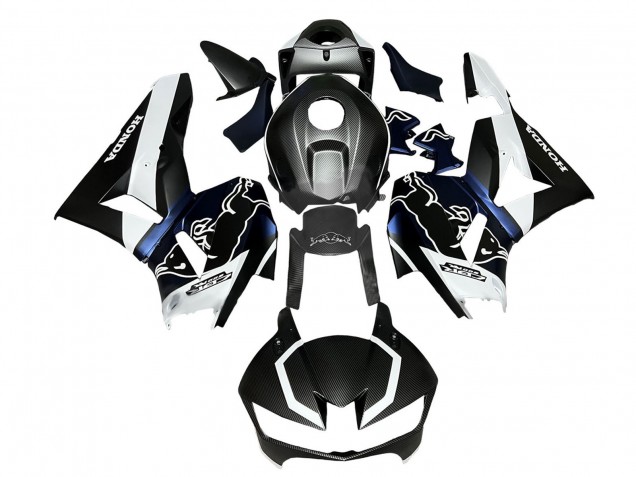 2013-2023 Honda CBR600RR Motorcycle Fairings - Black Carbon Fiber White Blue Red Bull UK