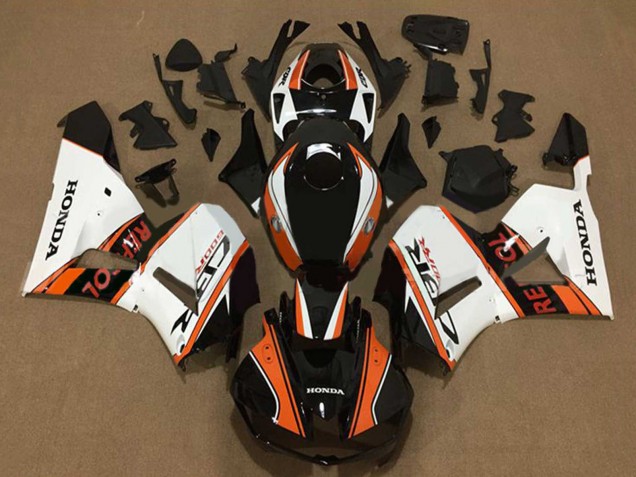 2013-2023 Honda CBR600RR Motorcycle Fairings - White Orange Glossy Black Repsol UK