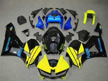 Best 2013-2023 Honda CBR600RR Motorcycle Fairings - Blue Yellow Glossy Black UK