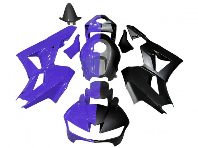 2013-2023 Honda CBR600RR Motorcycle Fairings - Purple Matte Black Split UK