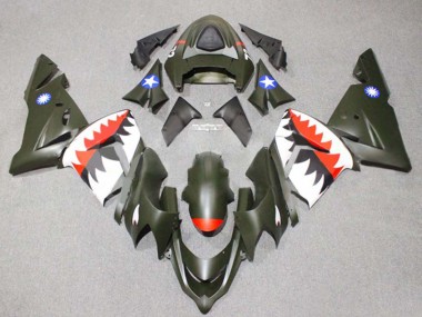 Best 2004-2005 Kawasaki ZX10R Motorcycle Fairings - Silver Black Ninja UK