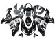 2006-2007 Kawasaki ZX10R Motorcycle Fairings - Glossy Black White West UK