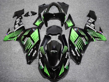 Best 2006-2007 Kawasaki ZX10R Motorcycle Fairings - Glossy Black Green UK