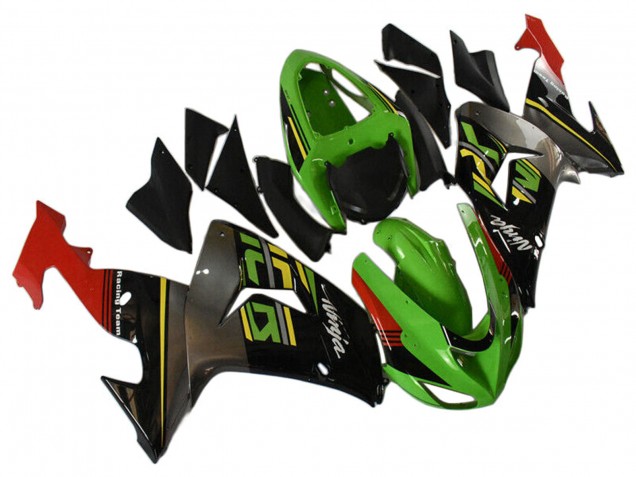 2006-2007 Kawasaki ZX10R Motorcycle Fairings - Green Grey Red Black Yellow UK