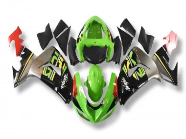 Best 2006-2007 Kawasaki ZX10R Motorcycle Fairings - Green Grey Red Black Yellow UK
