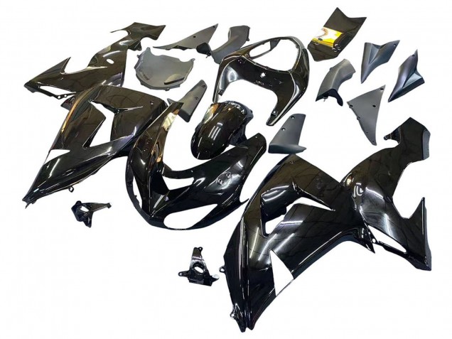 2006-2007 Kawasaki ZX10R Motorcycle Fairings - Glossy Black UK
