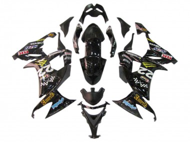 Best 2006-2007 Kawasaki ZX10R Motorcycle Fairings - Glossy Black Red Blue Yellow Monster UK