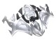 2006-2007 Kawasaki ZX10R Motorcycle Fairings - Silver Black Ninja UK