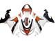 2006-2007 Kawasaki ZX10R Motorcycle Fairings - White Orange Black UK