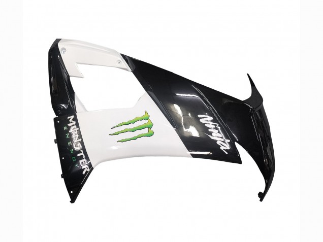 2008-2010 Kawasaki ZX10R Motorcycle Fairings - Glossy Black White Green Monster Elf UK