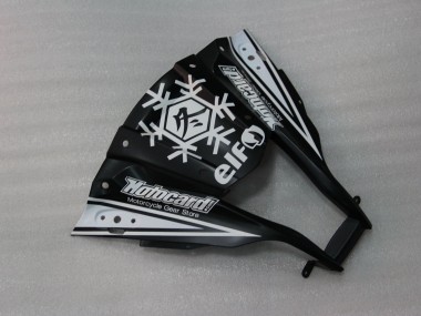 Best 2011-2015 Kawasaki ZX10R Motorcycle Fairings - Glossy Black White Elf Snow Decal UK