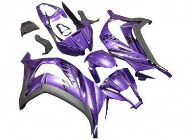 Best 2011-2015 Kawasaki ZX10R Motorcycle Fairing - Purple Matte Black UK