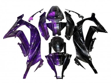 Best 2011-2015 Kawasaki ZX10R Motorcycle Fairings - Purple Black UK