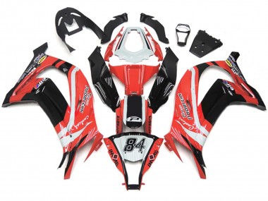 Best 2011-2015 Kawasaki ZX10R Motorcycle Fairings - White Red Glossy Black Pedercini 84 UK