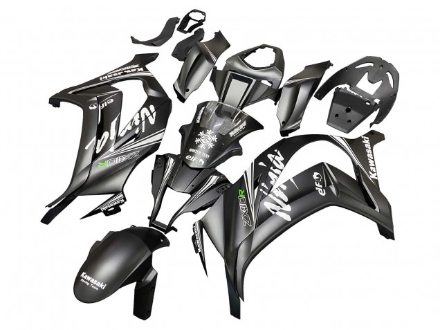 2011-2015 Kawasaki ZX10R Motorcycle Fairings - Matte Black Green Elf UK