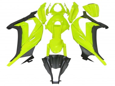 Best 2011-2015 Kawasaki ZX10R Motorcycle Fairings - Fluorescent Green Matte Black UK