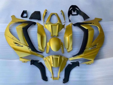 Best 2011-2015 Kawasaki ZX10R Motorcycle Fairings - Gold Black UK