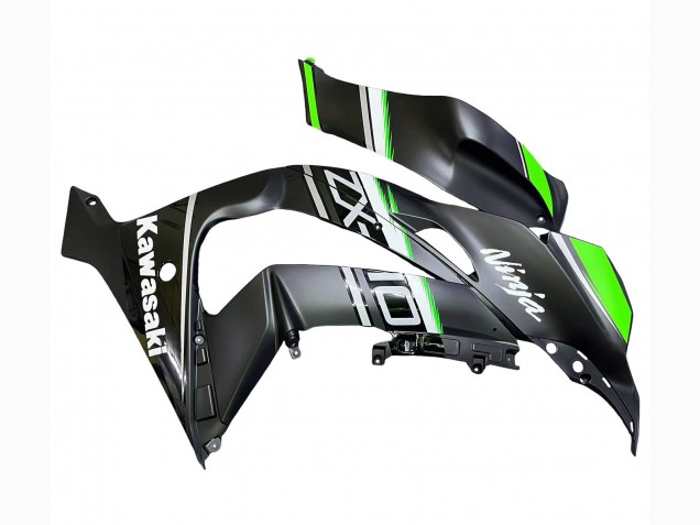 2016-2020 Kawasaki ZX10R Motorcycle Fairings - Matte Black Green White Ninja UK