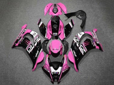 Best 2016-2020 Kawasaki ZX10R Motorcycle Fairings - Pink Glossy Black White Elf Monster UK