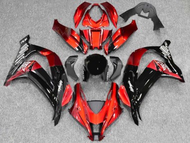 Best 2016-2020 Kawasaki ZX10R Motorcycle Fairings - Red Glossy Black UK