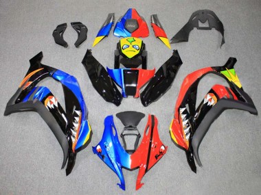 Best 2016-2020 Kawasaki ZX10R Motorcycle Fairings - Blue Red Yellow Black Shark UK