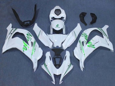 Best 2016-2020 Kawasaki ZX10R Motorcycle Fairings - White Green Ninja UK
