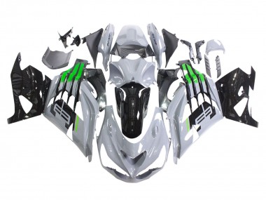 Best 2012-2024 Kawasaki ZX14R ZZR1400 Motorcycle Fairings - Grey Green Black UK