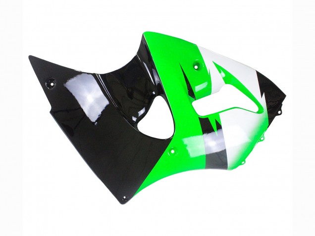 1998-1999 Kawasaki ZX6R Motorcycle Fairings - Green White Glossy Black UK