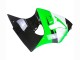 1998-1999 Kawasaki ZX6R Motorcycle Fairings - Green White Glossy Black UK