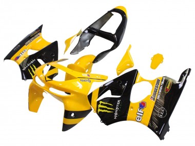 Best 1998-1999 Kawasaki ZX6R Motorcycle Fairings - Yellow Black Monster Elf Bridgestone UK
