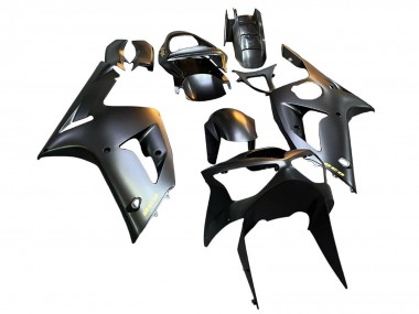 Best 2003-2004 Kawasaki ZX6R Motorcycle Fairings - Matte Black Gold 636 UK