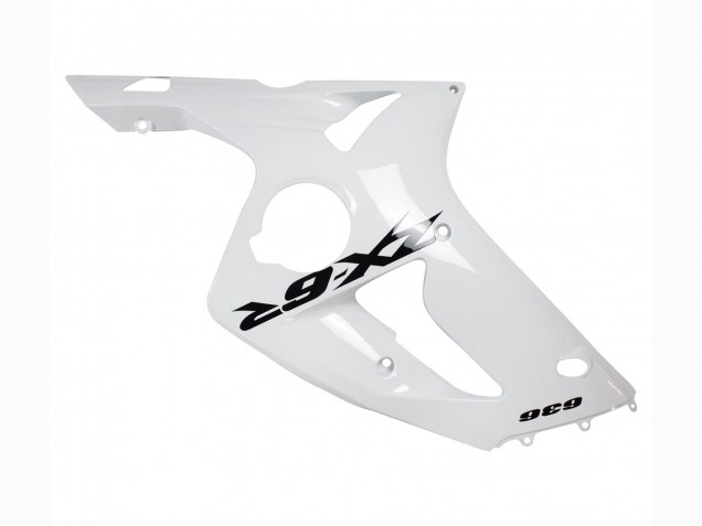 2003-2004 Kawasaki ZX6R Motorcycle Fairings - White Black Decals UK