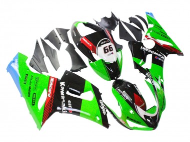 Best 2005-2006 Kawasaki ZX6R Motorcycle Fairings - Green Red Black Elf 66 UK