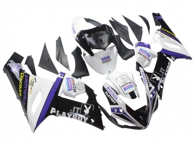 Best 2005-2006 Kawasaki ZX6R Motorcycle Fairings - White Purple Black Rizoma Playboy DENSO UK