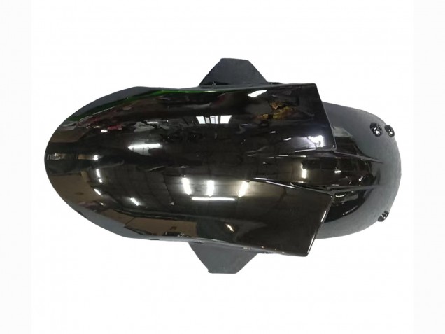 2005-2006 Kawasaki ZX6R Motorcycle Fairing - Glossy Black Green Flame UK