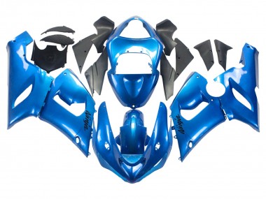 Best 2005-2006 Kawasaki ZX6R Motorcycle Fairings - Glossy Blue UK