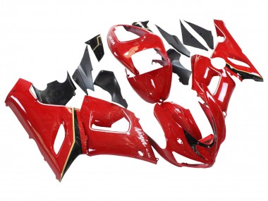 Best 2005-2006 Kawasaki ZX6R Motorcycle Fairings - Red Yellow Black UK