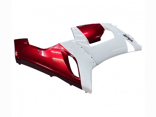2005-2006 Kawasaki ZX6R Motorcycle Fairings - White Red UK