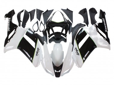 Best 2007-2008 Kawasaki ZX6R Motorcycle Fairings - Black White Ninja UK