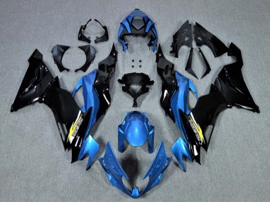 Best 2009-2012 Kawasaki ZX6R Motorcycle Fairings - Blue Glossy Black Yellow UK