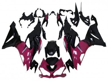 Best 2013-2018 Kawasaki ZX6R Motorcycle Fairing - Purple Glossy Black UK