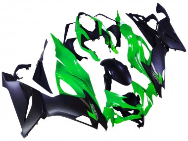Best 2019-2022 Kawasaki ZX6R Motorcycle Fairings - Green Matte Black UK