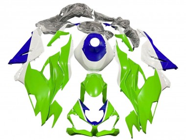 Best 2019-2022 Kawasaki ZX6R Motorcycle Fairings - White Blue Green UK