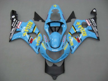 Best 2000-2002 Suzuki GSXR1000 Motorcycle Fairings - Light Blue Yellow Black Motul Rizla UK