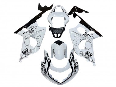 Best 2000-2002 Suzuki GSXR1000 Motorcycle Fairings - White Black Motul Corona UK