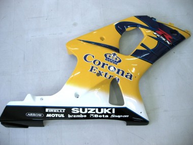 Best 2000-2002 Suzuki GSXR1000 Motorcycle Fairings - Yellow Dark Blue White Motul Corona UK
