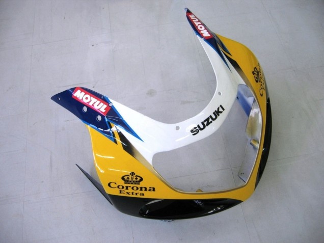 2000-2002 Suzuki GSXR1000 Motorcycle Fairings - Yellow Dark Blue White Motul Corona UK